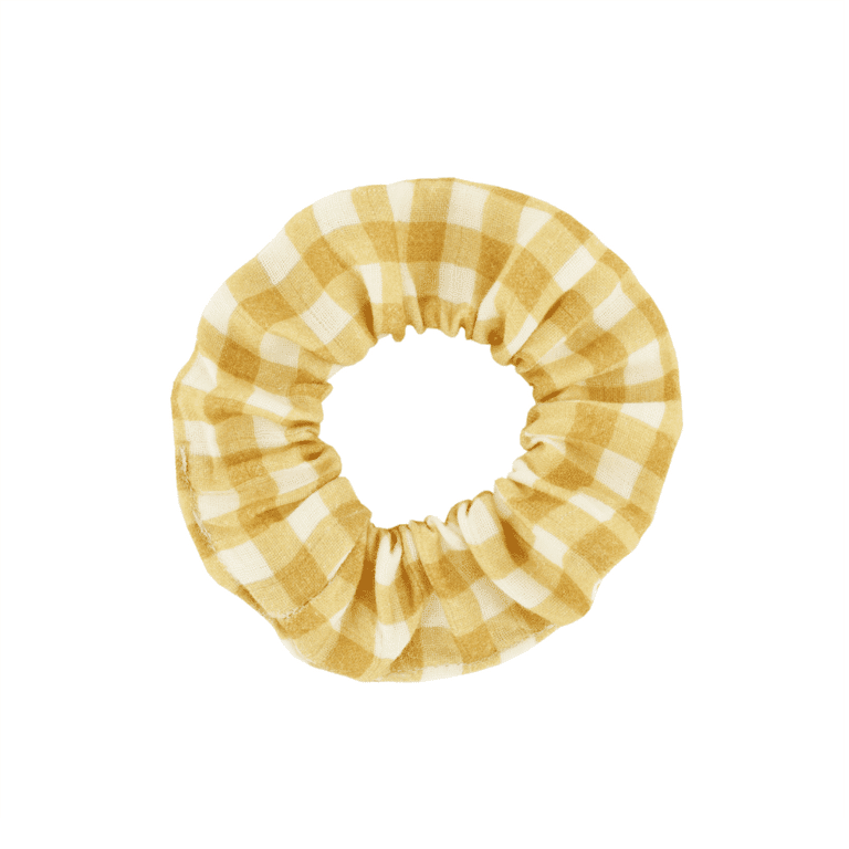 chouchou vichy ocre baubels