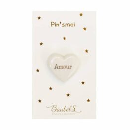 pin's coeur amour fond blanc