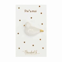pin's oiseau fond blanc