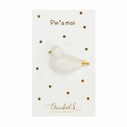 pin's oiseau fond blanc