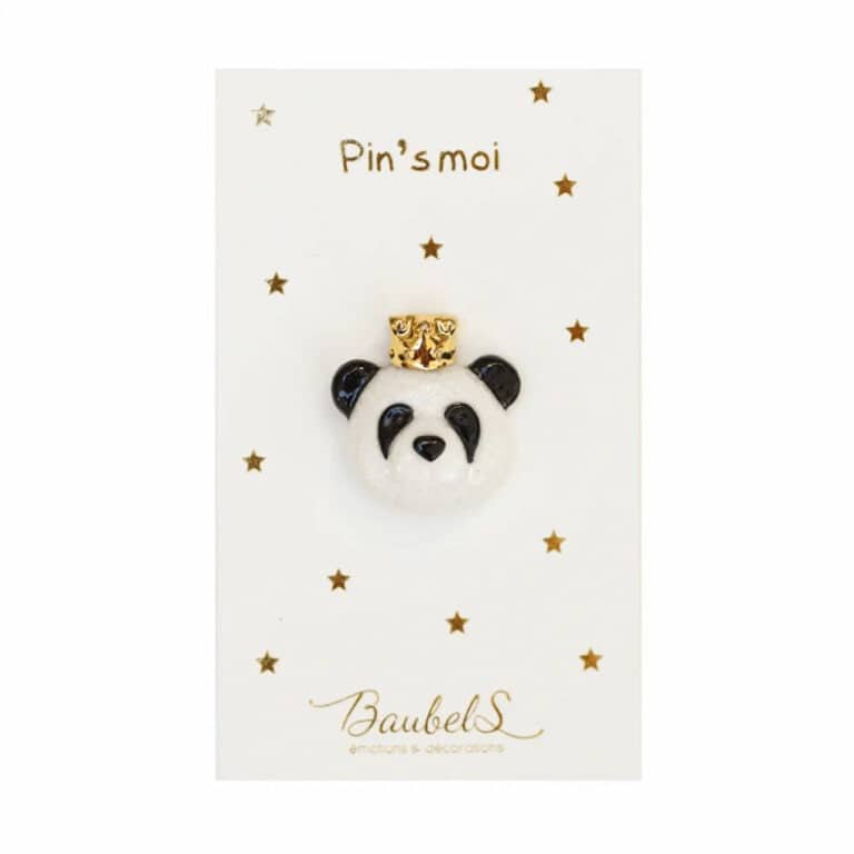 pin's panda fond blanc