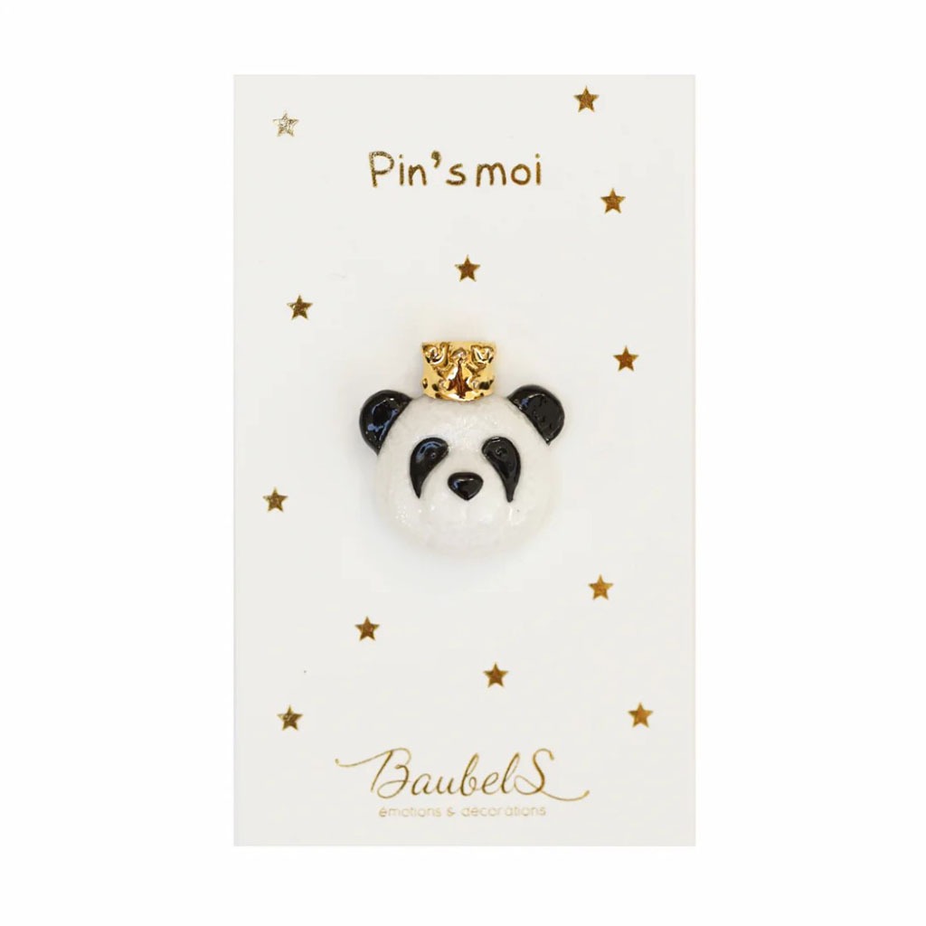 pin's panda fond blanc