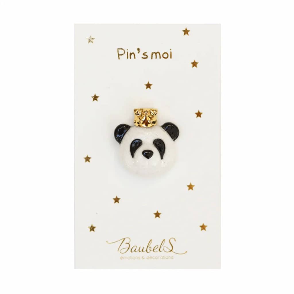 pin's panda fond blanc