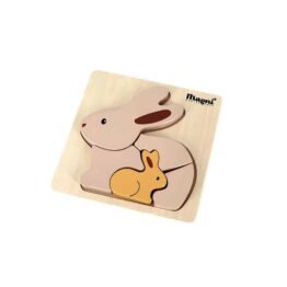 puzzle en bois en forme de lapin