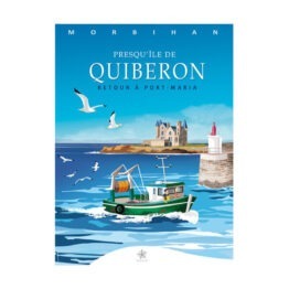 affiche port Maria de Quiberon, vue de face sur fond blanc