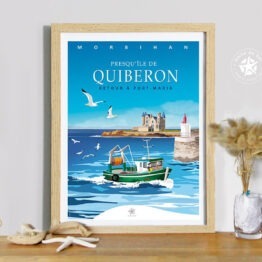 affiche port Maria de Quiberon, ambiance