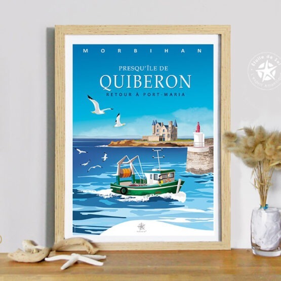 affiche port Maria de Quiberon, ambiance
