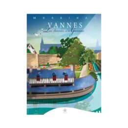 affiche les lavoirs de Vannes vue de face sur fond blanc