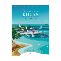 carte presqu'île de Rhuys à Arzon, vue de face sur fond blanc