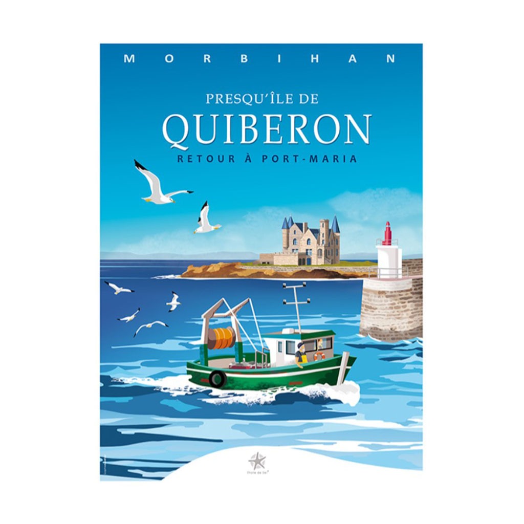 carte port maria à Quiberon, vue de face sur fond blanc