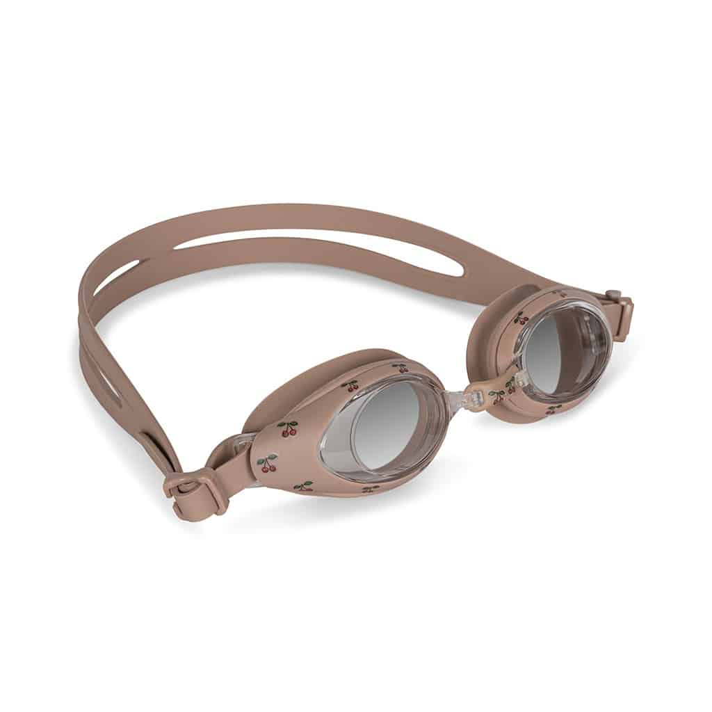 lunettes natation cerise fond blanc