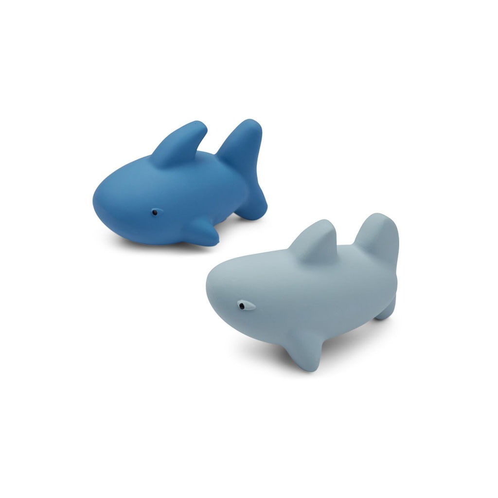 Lot de 2 Jeux De Bain Requins - Bleu - Liewood - Little marmaille