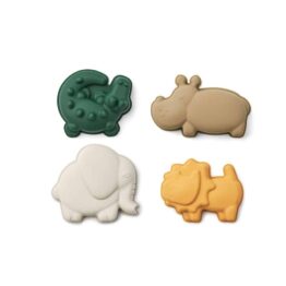 Lot de 4 moules de plage animaux