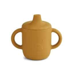 Tasse en silicone caramel avec un ours de la marque liewood