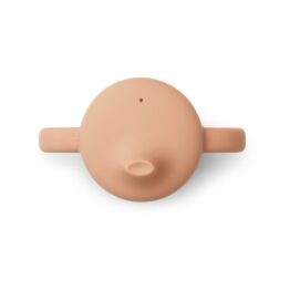 Tasse en silicone rose avec un ours de la marque liewood