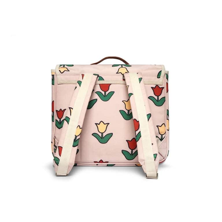 Un cartable au motif "tulipes" de la marque jojo factory