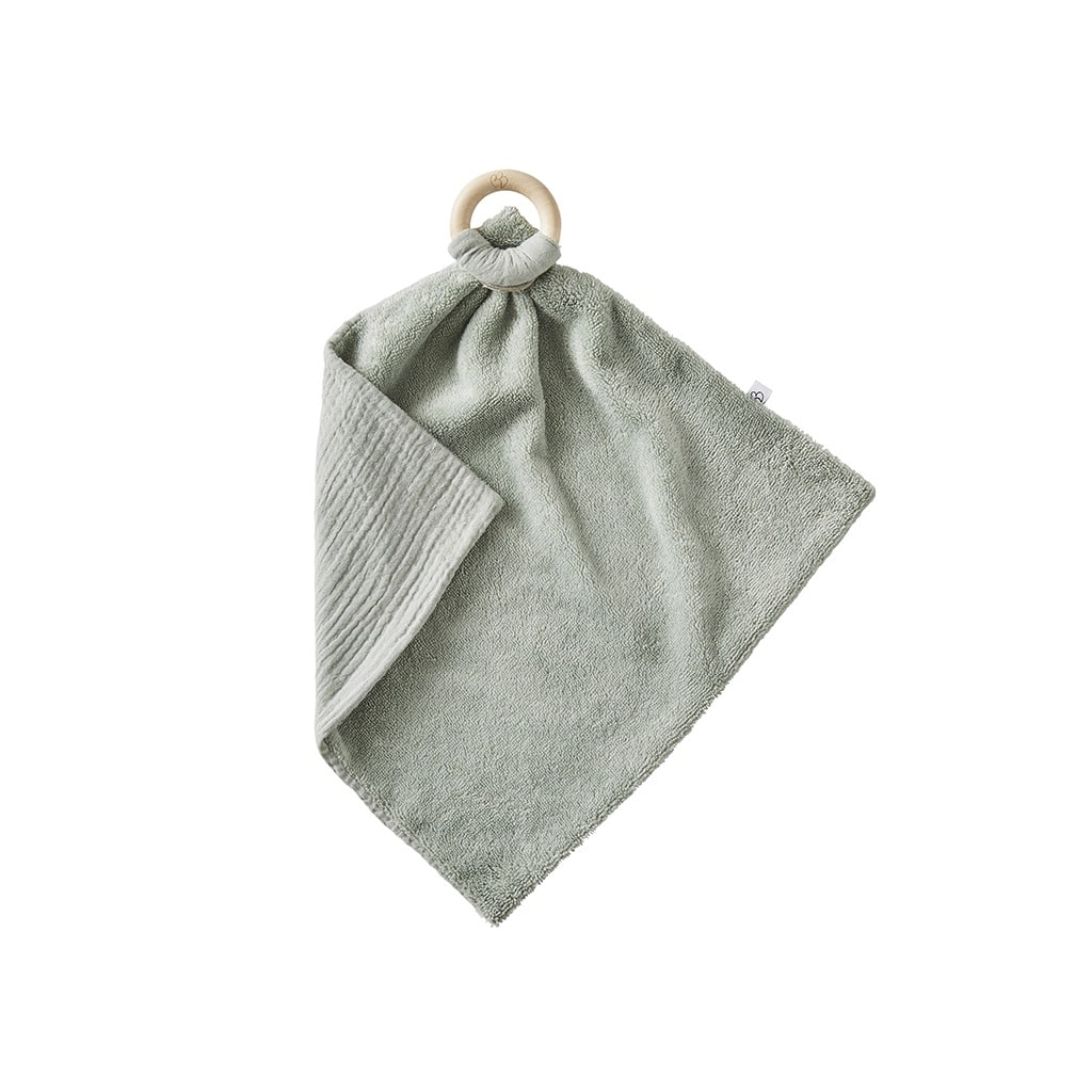 Doudou anneau de dentition vert gris bb&co