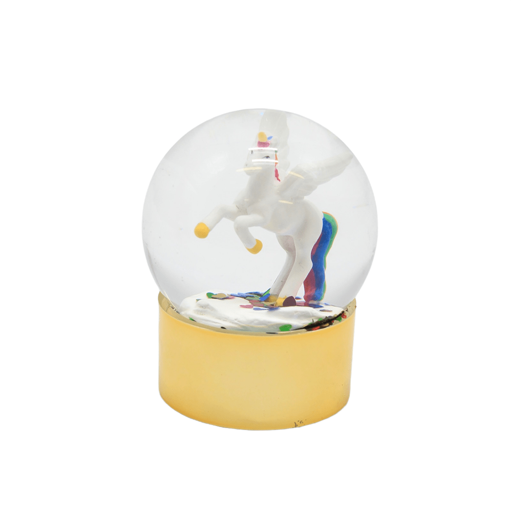 boule neige licorne fond blanc