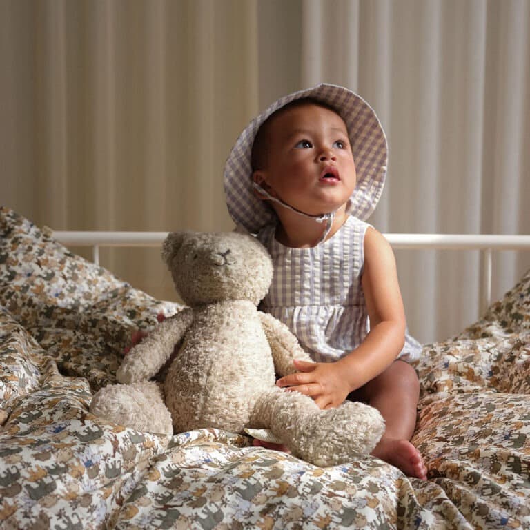 chapeau soleil vichy bleu ambiance