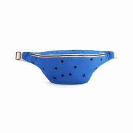 Un sac banane bleu grec avec des coeurs de la marque rose in april