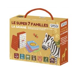 jeu de 7 familles animaux de la savane sassi junior