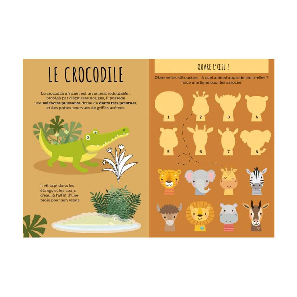jeu de 7 familles animaux de la savane sassi junior