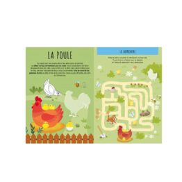 Livre activités et stickers sur la ferme de la marque sassi junior