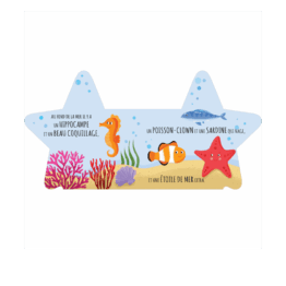 livre en forme d'étoile les amis de la mer sassi junior