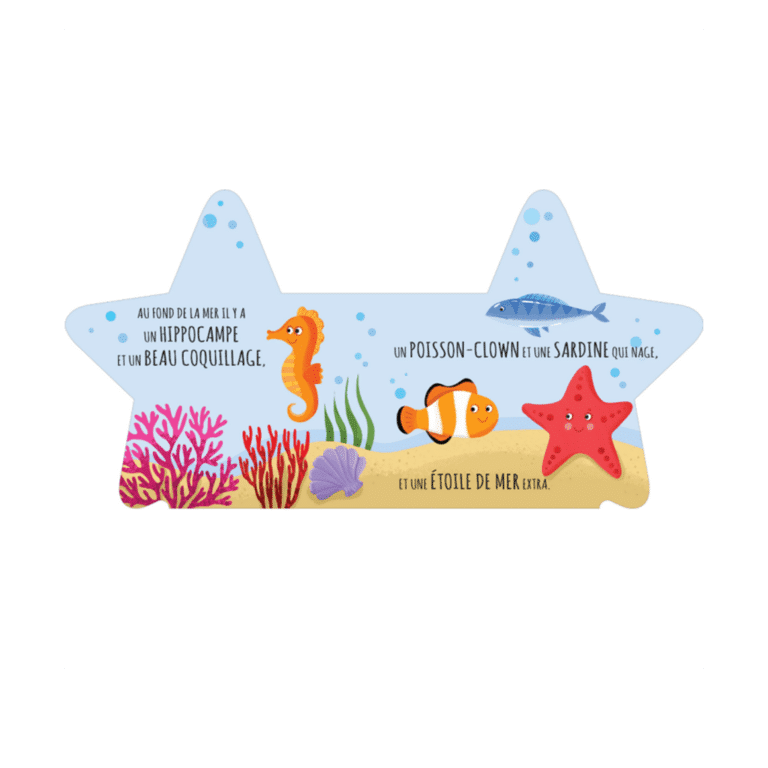 livre en forme d'étoile les amis de la mer sassi junior