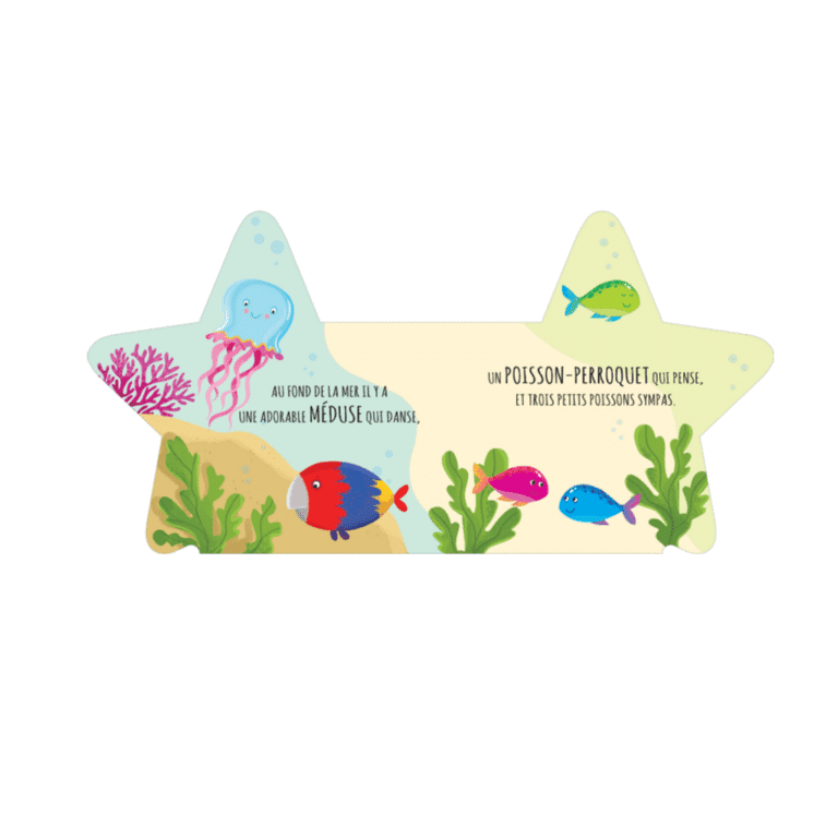 livre en forme d'étoile les amis de la mer sassi junior
