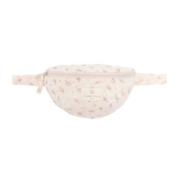 Un sac banane enfant au motif étincelle rose poudré, vue de face sur fond blanc