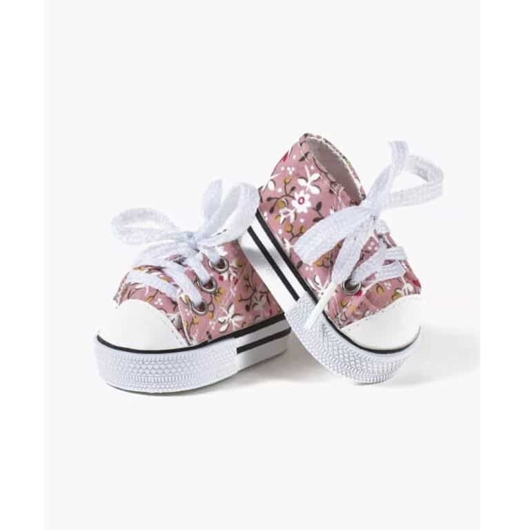 basket komvers petites fleurs, vue de face sur fond blanc