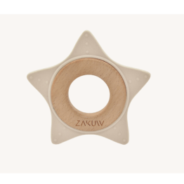 anneau de dentition zakuw étoile couleur sable sur fond blanc