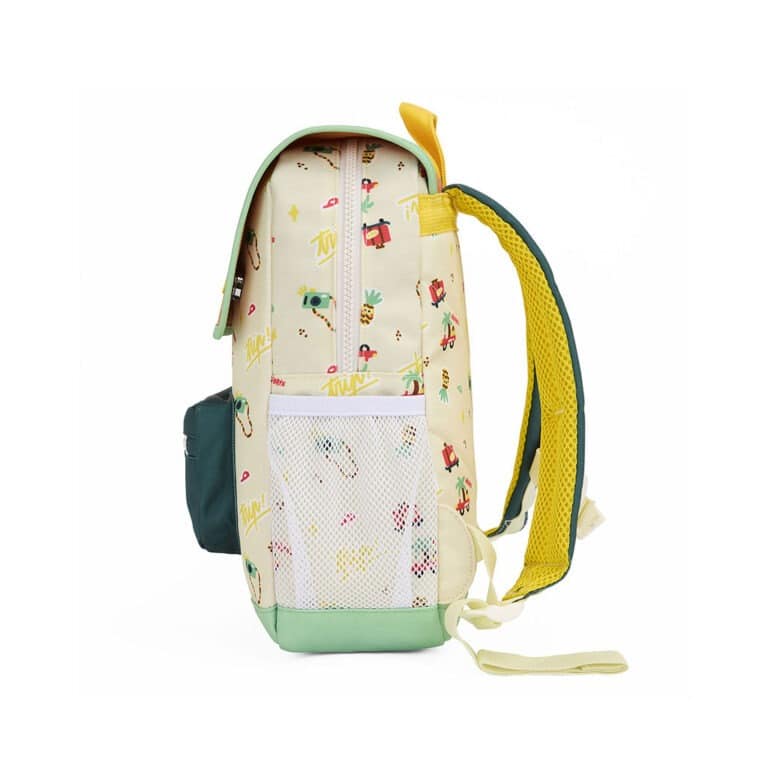 sac à dos "Cool Trip" de la marque Hello Hossy, vue de côté sur fond blanc