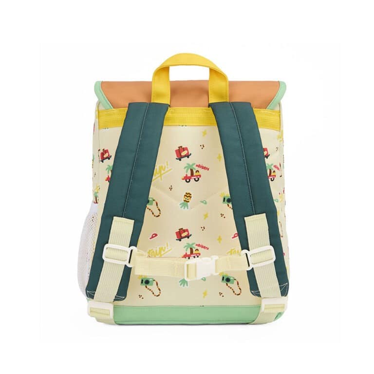 sac à dos "Cool Trip" de la marque Hello Hossy, vue de derrière sur fond blanc