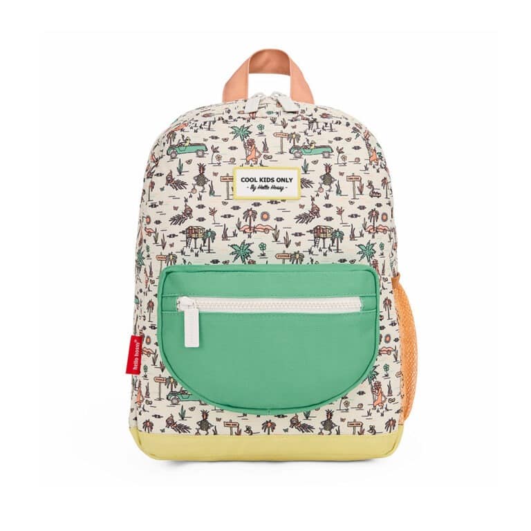 sac à dos "Jungly" de la marque Hello Hossy, vue de face sur fond blanc
