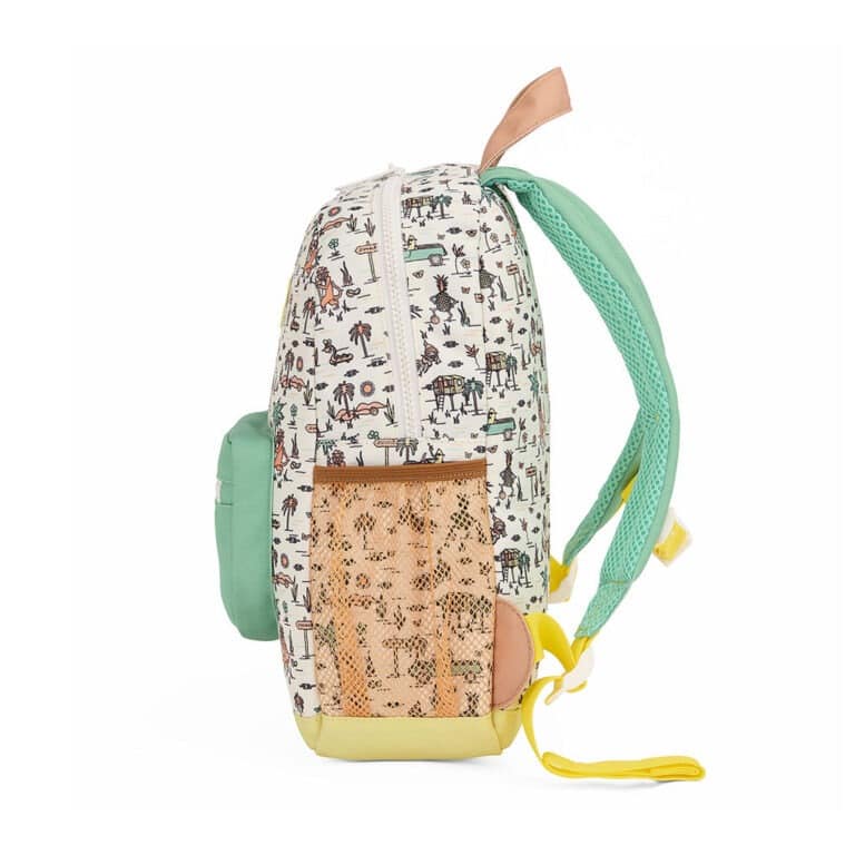 sac à dos "Jungly" de la marque Hello Hossy, vue de côté sur fond blanc