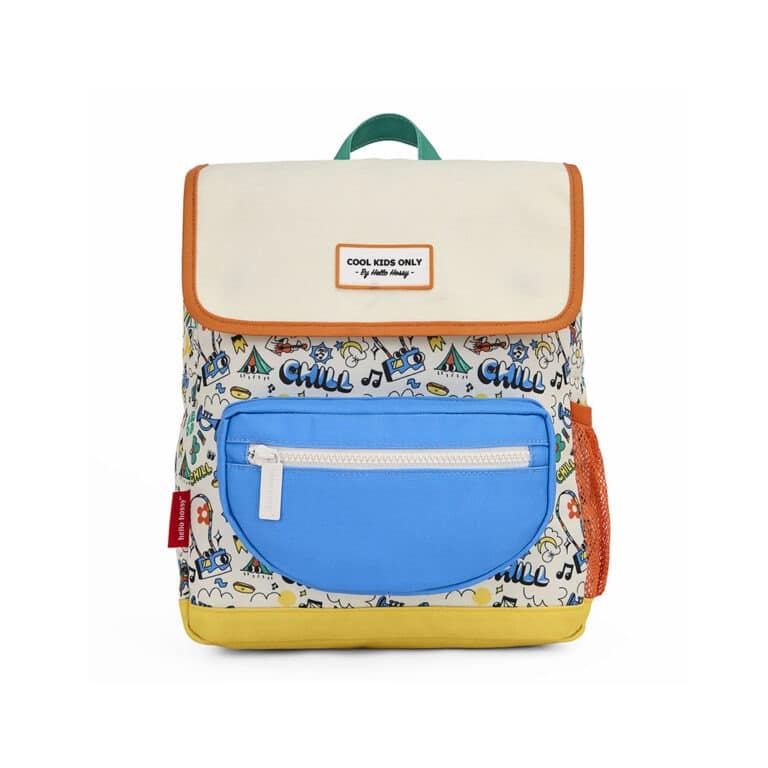 sac à dos "chill" de la marque Hello Hossy, vue de face sur fond blanc