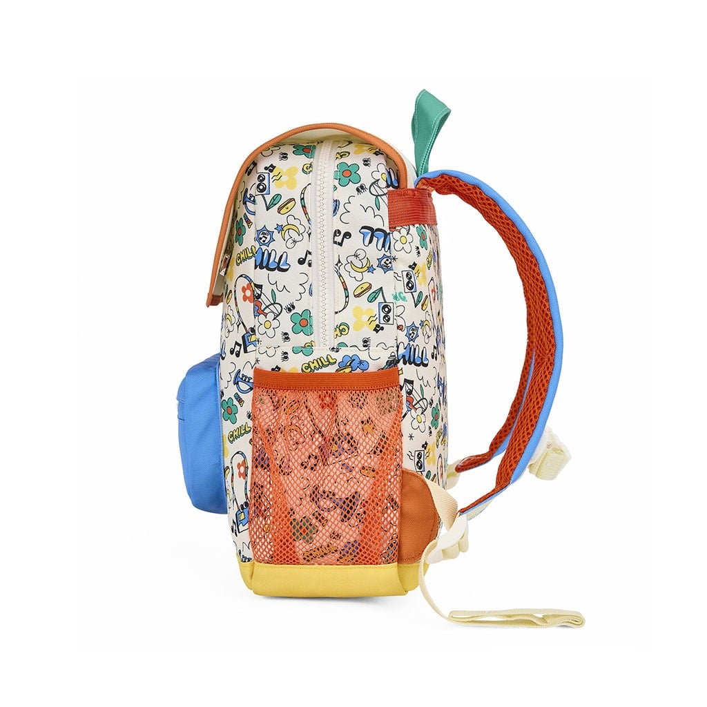 sac à dos "chill" de la marque Hello Hossy, vue de côté sur fond blanc