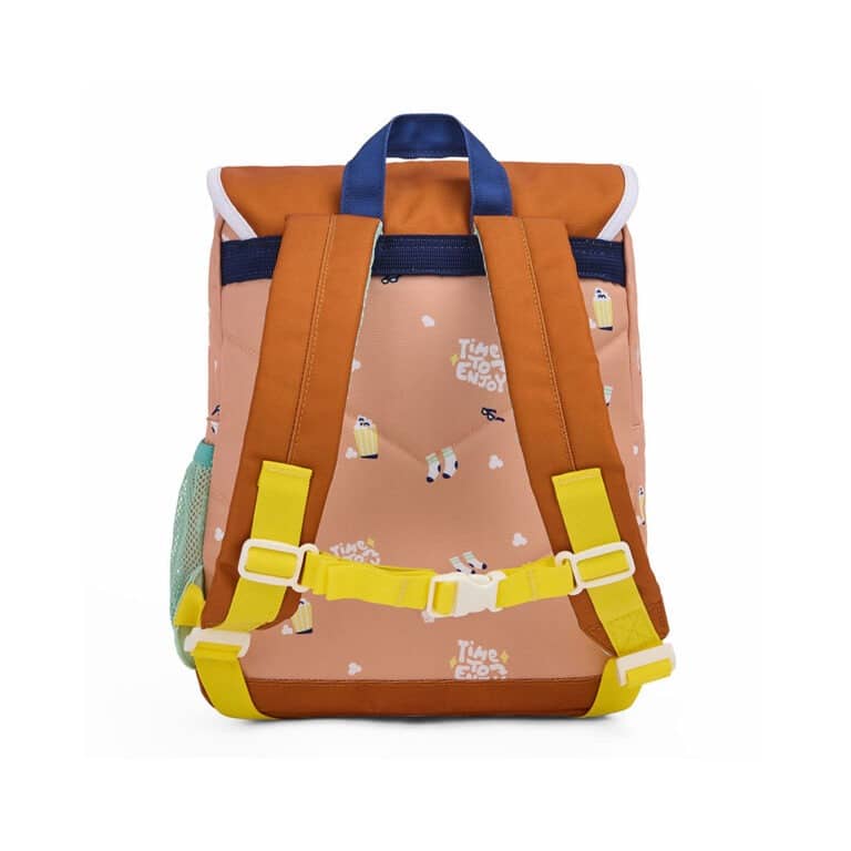 sac à dos "Enjoy" de la marque Hello Hossy, vue de derrière sur fond blanc