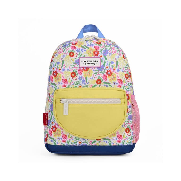 Avec ce joli sac à dos "garden party" de la marque Hello Hossy, votre enfant pourra ranger toutes ses affaires d'école