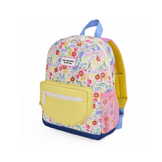 Avec ce joli sac à dos "garden party" de la marque Hello Hossy, votre enfant pourra ranger toutes ses affaires d'école