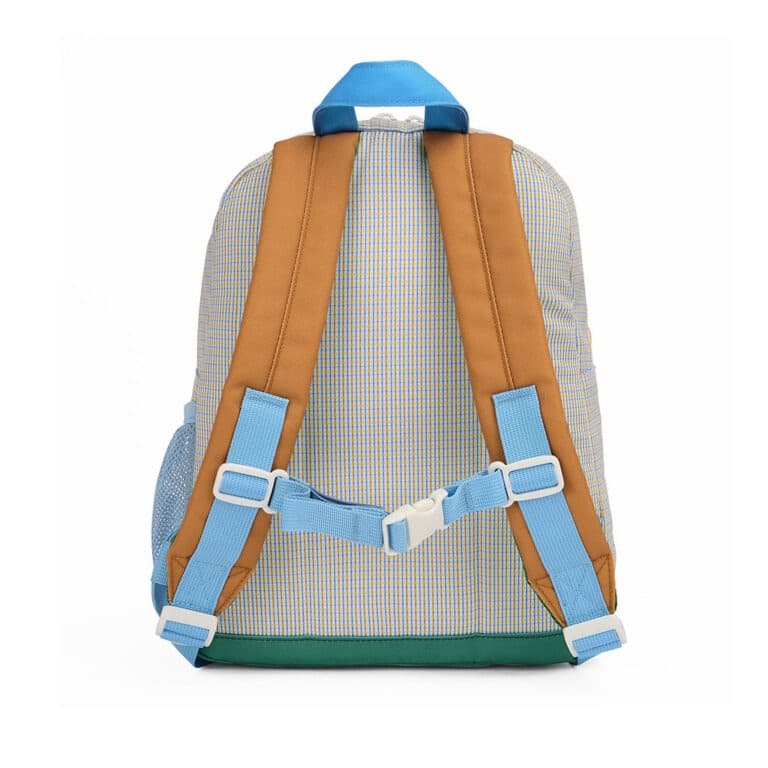 sac à dos Vichy de la marque Hello Hossy, vue de derrière sur fond blanc