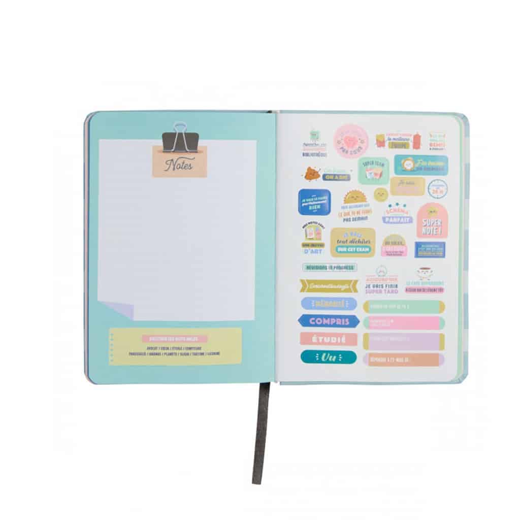 Agenda Scolaire Journalier 2023/2024 - Chaque jour sera mon jour - 17 x 3,5  x 22,6 cm - Mr Wonderful - Bleu - Agendas scolaires