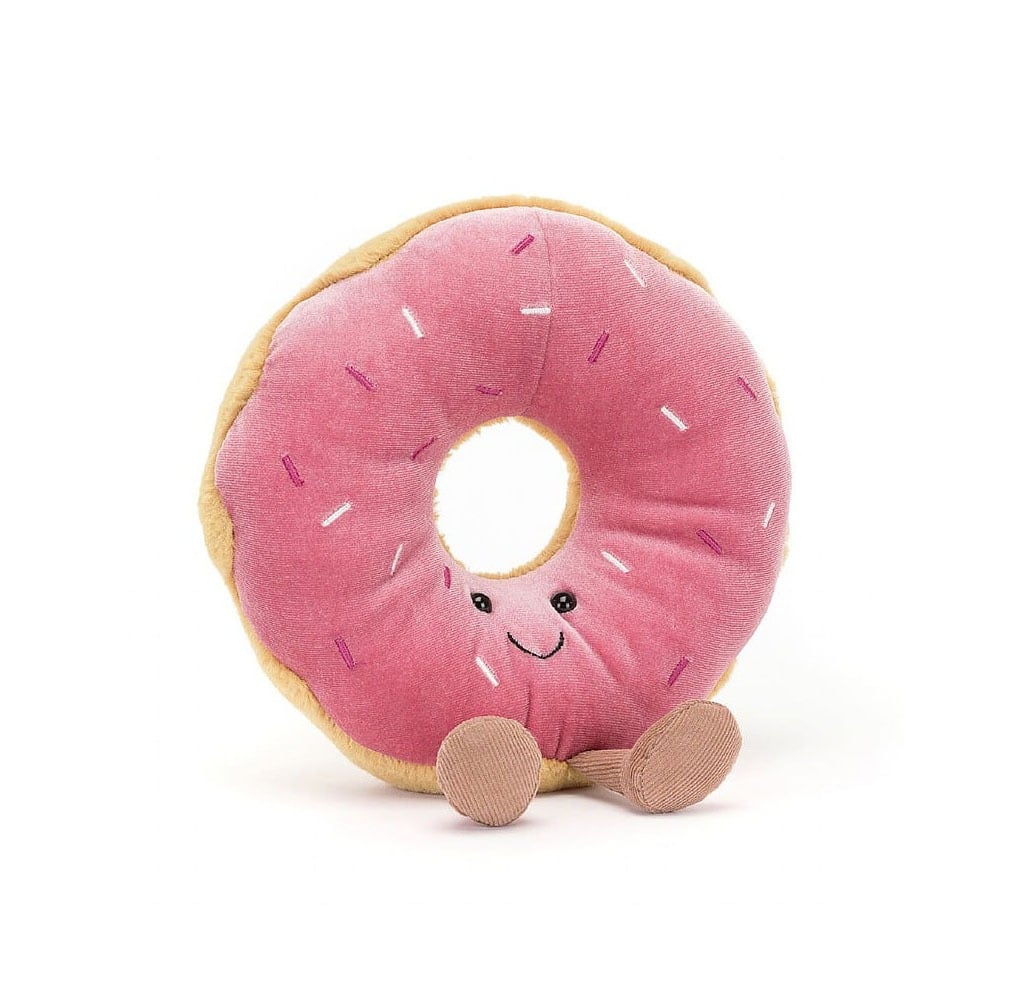 doudou beignet, vue de face sur fond blanc