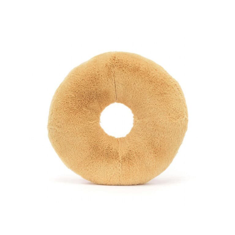 doudou beignet, vue de derrière sur fond blanc