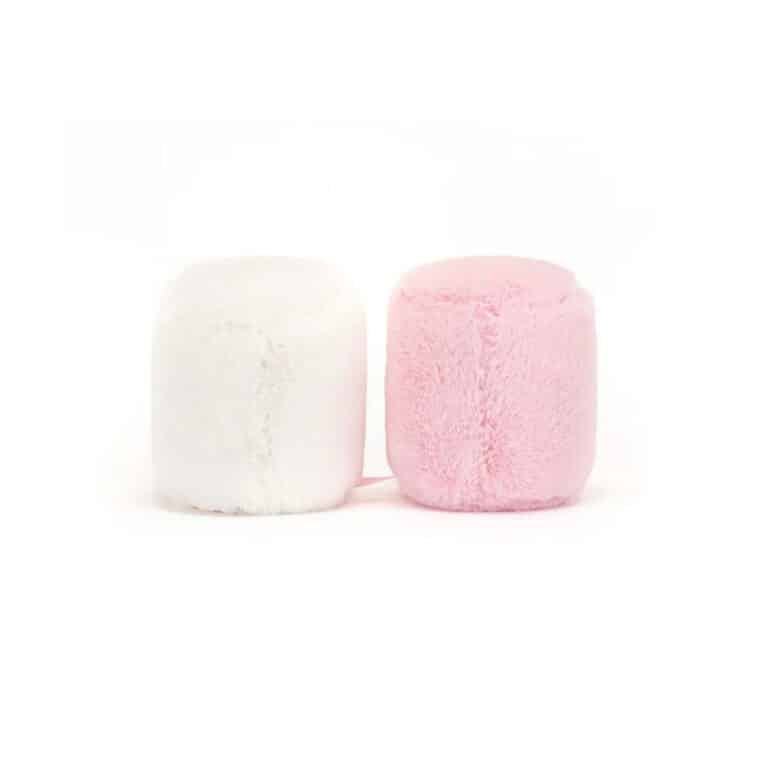 doudou guimauves, vue de derrière sur fond blanc