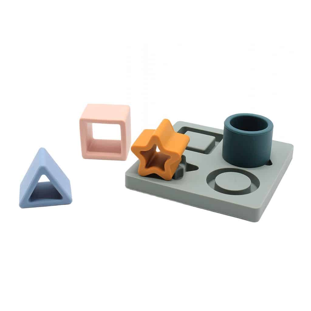 puzzle silicone multicolore bonton sur fond blanc