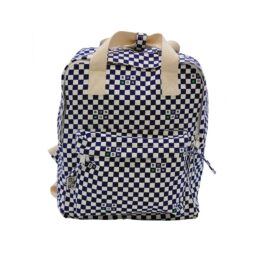 sac à dos bonton damier sur fond blanc