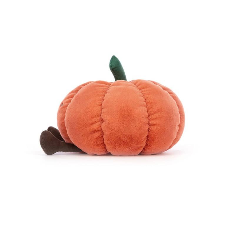 Doudou amuseable citrouille sur fond blanc